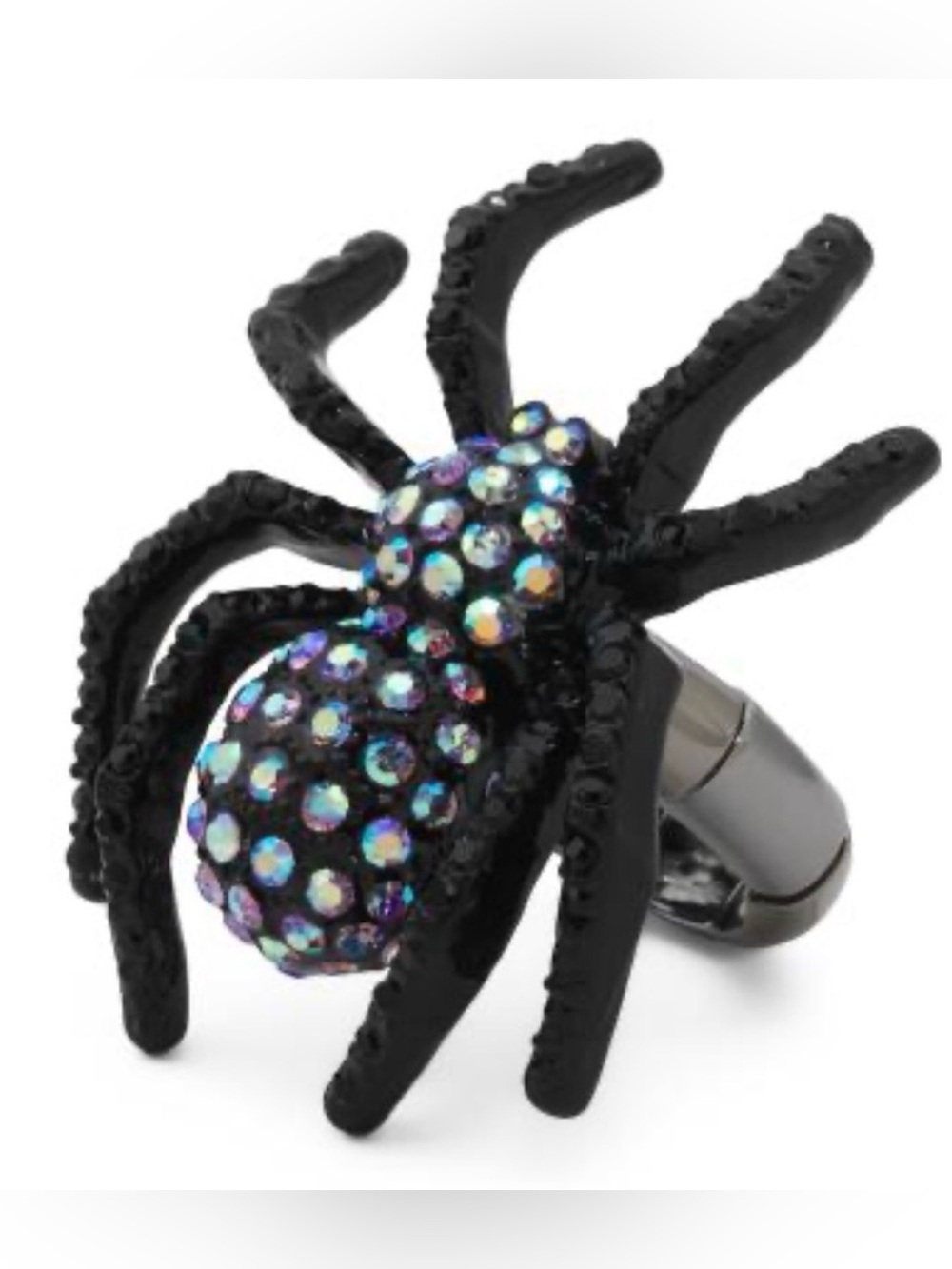 Authentic Betsey Johnson New Release Black and Purple Gem Spider Ring 🕷️🕸️🧡🖤 NWT - Picture 2 of 7